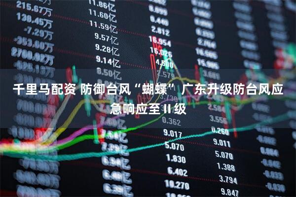 千里马配资 防御台风“蝴蝶” 广东升级防台风应急响应至Ⅱ级