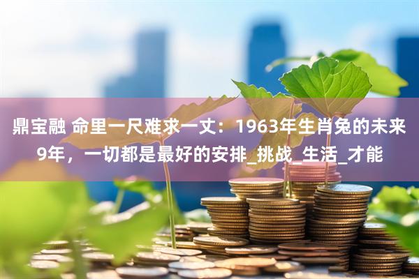 鼎宝融 命里一尺难求一丈：1963年生肖兔的未来9年，一切都是最好的安排_挑战_生活_才能